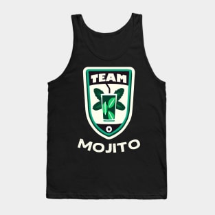 Team Mojito Cocktail Mint Funny Bartender Retro Tank Top